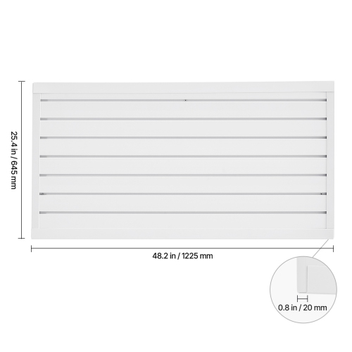 VEVOR 2 x 4 ft Slat Wall Paneling, PVC Garage Slatwall with Modular Design, White Slat Wall Easy-to-Install Adjustable Slatwall Panel with Coupling