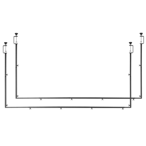 VEVOR 2 Packs Over The Table Rod Stand with Clamps, 13"-42" Tall & 28"-98" Length Adjustable, Table Arch Stand, Tabletop Balloon Arch Frame for