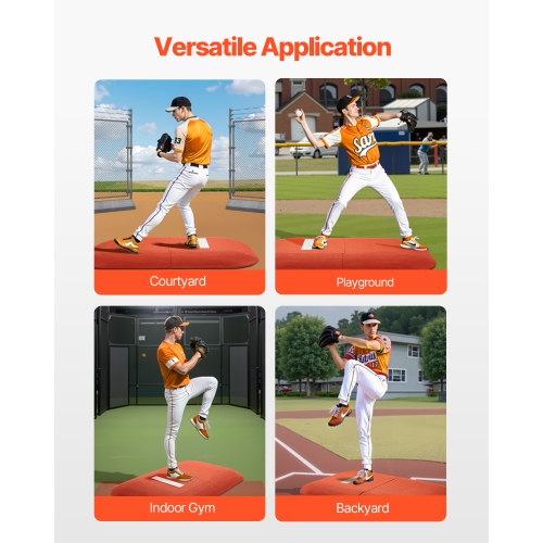 VEVOR Pitching Mound, Portable Baseball Game Mound, 107 in Indoor Outdoor Pitching Practice and Training Equipment, Softball Pitching Aids with