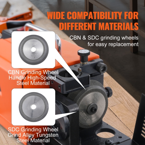 VEVOR 3-20mm Drill Bits Sharpener, End Mill Grinder Sharpener, Lip Relief Angle & 95°-135° Point Angle Adjustable Drill Bit Re-Sharpener, Machine