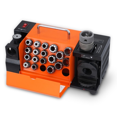 VEVOR 3-20mm Drill Bits Sharpener, End Mill Grinder Sharpener, Lip Relief Angle & 95°-135° Point Angle Adjustable Drill Bit Re-Sharpener, Machine
