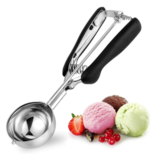 3-Piece Stainless Steel Cookie Scoop Set, Ice Cream Scoop Set for Cookies, Muffins, and Fruits