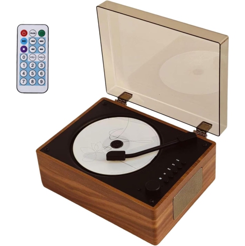 Portable Rechargeable CD Players for Home,Bluetooth Music Speaker,Retro CD Player with Remote Control,Support AUX/USB Music Player for Home Decor