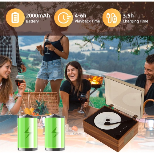 Portable Rechargeable CD Players for Home,Bluetooth Music Speaker,Retro CD Player with Remote Control,Support AUX/USB Music Player for Home Decor