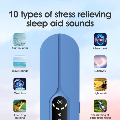 Pillow Speaker for Sleeping,Bluetooth Bone Conduction Sleep Sound Speaker with White Noise,Volume Control & Sleep Timer Bluetooth Speaker for Side