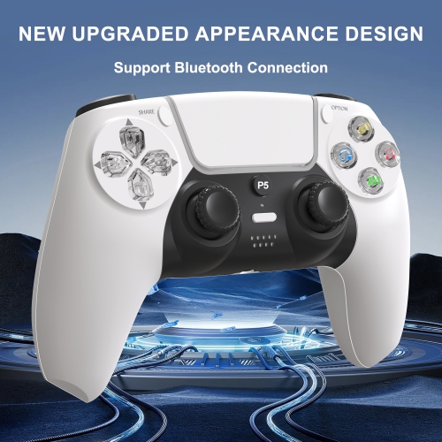 THE WAY  Ps5 Controller \w Light Bar 4.0 Bluetooth Ps5 Game Controller Six-Axis Somatosensory Dual Vibration Ps5 Wireless Controller \w 3D Joystick -