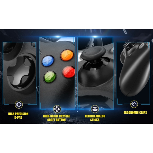 Manette Android tout-en-un Manette de jeu avec fil XBOX360 Console de jeu PC Manette de jeu PC Manette de jeu avec fil de Microsoft Manette de Xbox