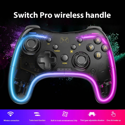 Applicable to Black Myth Wukong S03 transparent game controller PC Android ios with colorful six-axis Switch car machine, S03 wireless transparent +