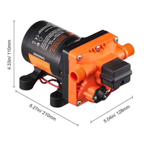Pompe à membrane VEVOR 12&nbsp;V, 3 gal/min, pompe à eau c.c. à 4 chambres de 12 V avec interrupteur de pression automatique 40 100&nbsp;lb/po²