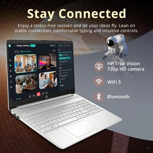 Refurbished Excellent - HP 15.6 FHD Laptop Computer, AMD Athlon Silver 3050U, AMD Radeon Graphics, 512GB SSD, 16GB DDR4 RAM, HD Webcam, Windows 10 S,