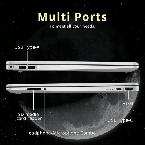 Refurbished Excellent - HP 15.6 FHD Laptop Computer, AMD Athlon Silver 3050U, AMD Radeon Graphics, 512GB SSD, 16GB DDR4 RAM, HD Webcam, Windows 10 S,