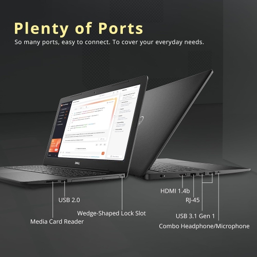 Open Box - Dell Inspiron 15.6" HD Business Laptop, AMD A9-9425, AMD Radeon R5 Graphics, 256GB SSD, 8GB RAM, Numeric Keypad, HD Webcam, MaxxAudio,