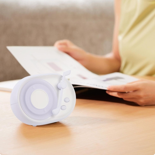 Haut-parleur Bluetooth rétro avec veilleuse - Basses riches 5 W, BT 5,3, Batterie 1200 mAh, Chargement USB, Haut-parleur sans fil portatif