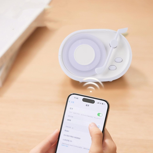 Haut-parleur Bluetooth rétro avec veilleuse - Basses riches 5 W, BT 5,3, Batterie 1200 mAh, Chargement USB, Haut-parleur sans fil portatif