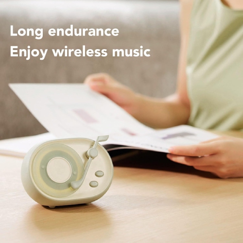 Retro Bluetooth Speaker with Night Light - 5W Rich Bass, BT 5.3, 1200mAh Battery, USB Charging, Portable Wireless Speaker for Home & Gifts