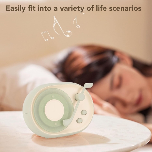 Retro Bluetooth Speaker with Night Light - 5W Rich Bass, BT 5.3, 1200mAh Battery, USB Charging, Portable Wireless Speaker for Home & Gifts