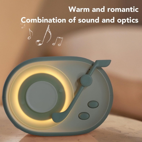 Retro Bluetooth Speaker with Night Light - 5W Rich Bass, BT 5.3, 1200mAh Battery, USB Charging, Portable Wireless Speaker for Home & Gifts