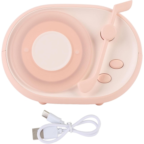 Retro Bluetooth Speaker with Night Light - 5W Rich Bass, BT 5.3, 1200mAh Battery, USB Charging, Portable Wireless Speaker for Home & Gifts