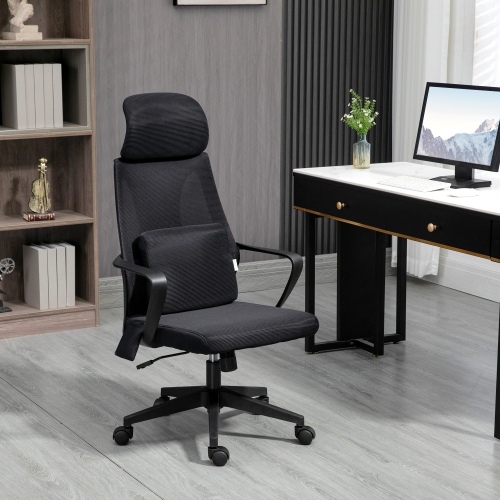 Kepooman Office Chair High Back, Ergonomic Mesh Computer Chair Executive Task Chair with Massage Lumbar Support & Headrest Rocking