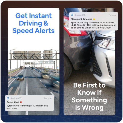 ShadowGPS GPS Tracker for Vehicles – OBD-II Car Tracker Device and Vehicle GPS Tracker with Real-Time Tracking, Speed & Motion Alerts, Trip History,