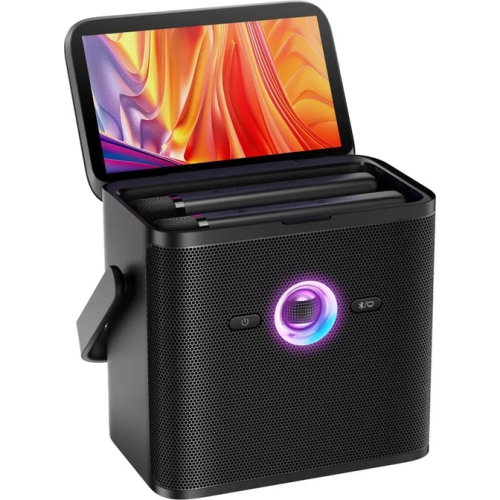 iKarao Shell S3 Portable Karaoke Machine w/ 10" Display Screen, Dual Wireless Microphones, 350W Bluetooth Speaker, LED Party Lights & Rechargeable