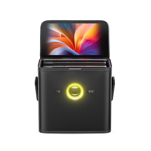 iKarao Shell S3 Portable Karaoke Machine w/ 10" Display Screen, Dual Wireless Microphones, 350W Bluetooth Speaker, LED Party Lights & Rechargeable