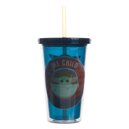 Le Mandalorien de l'Enfant, bébé Yoda Grogu 16 oz. Gobelet de voyage en acrylique