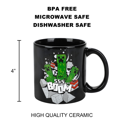 Tasse en céramique 16 oz, SSS BOOM de Minecraft