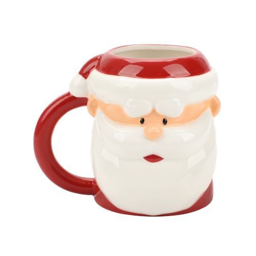 Tasse sculptée de Rudolph le renne au nez rouge du père Noël Kris Kringle 16&nbsp;oz