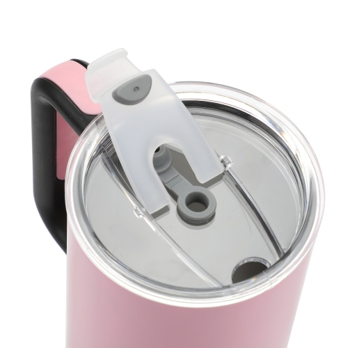 40 oz Stainless Steel Tumbler with Handle and Straw