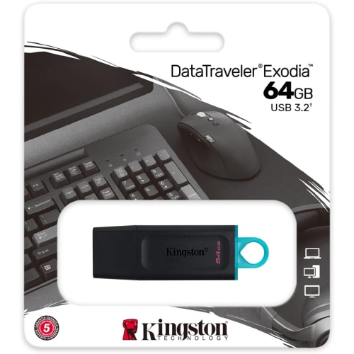Kingston 64GB DataTraveler Exodia Flash Drive - DTX/64GB