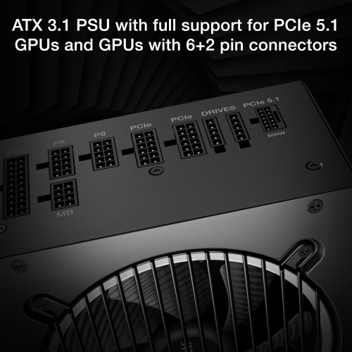 Pure Power 13 M 850W Power Supply, 80+ Gold Certification, ATX 3.1 PSU, Support for PCIe 5.1 GPUs, semi-Passive 120mm be quiet! Fan, Single Rail, for