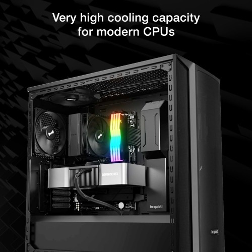 be quiet! Pure Rock 3 Black CPU Air Cooler | 4 High Performance 6mm Heat Pipes with HDT Technology | 120mm PWM Fan |AMD:AM4 AM5/Intel LGA