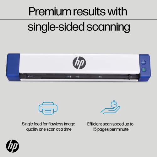 HP Document & Photo Scanner Portable for 1-Sided Sheetfed Digital Scanning -