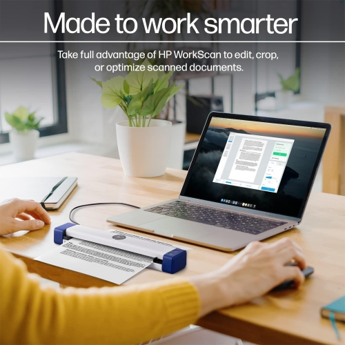 HP Document & Photo Scanner Portable for 1-Sided Sheetfed Digital Scanning -