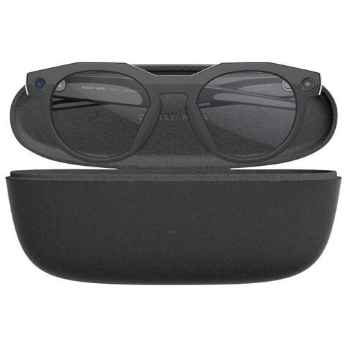 Lunettes intelligentes HSTN Meta d'Oakley avec intelligence artificielle, photo, vidéo, audio et assistant vocal - Noir/Transparent