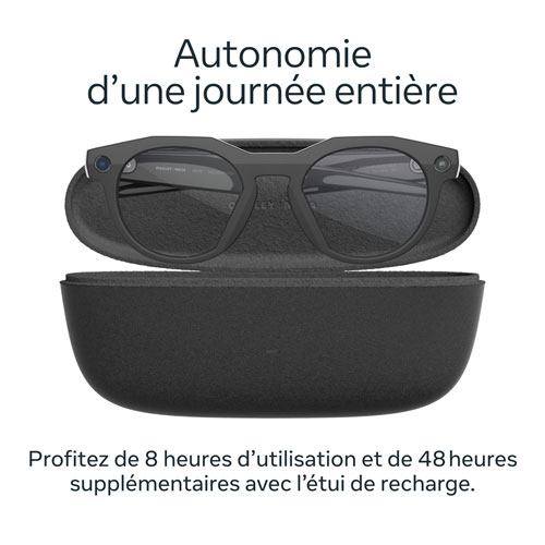 Lunettes intelligentes HSTN Meta d'Oakley avec intelligence artificielle, photo, vidéo, audio et assistant vocal - Noir/Transparent
