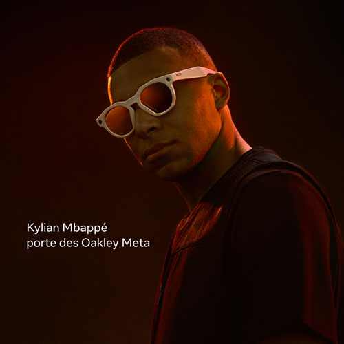 Lunettes intelligentes HSTN Meta d'Oakley avec intelligence artificielle, photo, vidéo, audio et assistant vocal - Gris chaud/Rubis Prizm