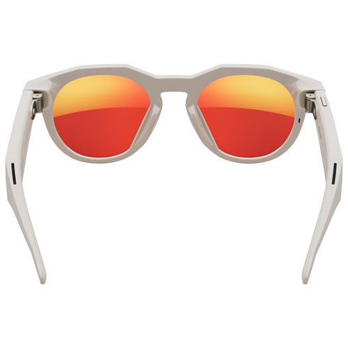 Lunettes intelligentes HSTN Meta d'Oakley avec intelligence artificielle, photo, vidéo, audio et assistant vocal - Gris chaud/Rubis Prizm