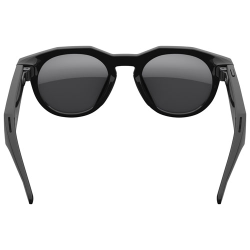 Lunettes intelligentes HSTN Meta d'Oakley avec intelligence artificielle, photo, vidéo, audio et assistant vocal - Noir/Noir polarisé Prizm
