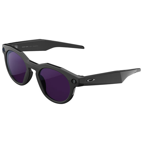 Lunettes intelligentes HSTN Meta d'Oakley avec intelligence artificielle, photo, vidéo, audio et assistant vocal - Noir/Verres Transitions