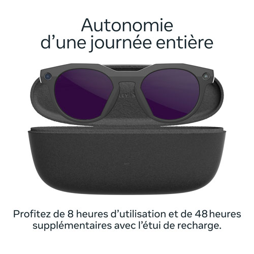 Lunettes intelligentes HSTN Meta d'Oakley avec intelligence artificielle, photo, vidéo, audio et assistant vocal - Noir/Verres Transitions