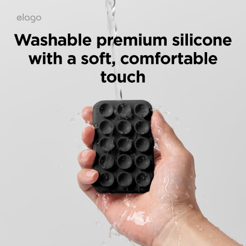 elago Magnetic Suction Cup Phone Mount Compatible with MagSafe Case, Removable Silicone Sticky Grip Holder for iPhone, Hands-Free Selfies/Video for