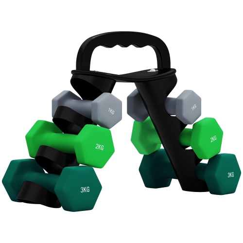 Ensemble d'haltères hexagonaux de 26 LB DE Soozier avec support vertical, haltères réglables, poids pour les mains pour l'entraînement musculaire à