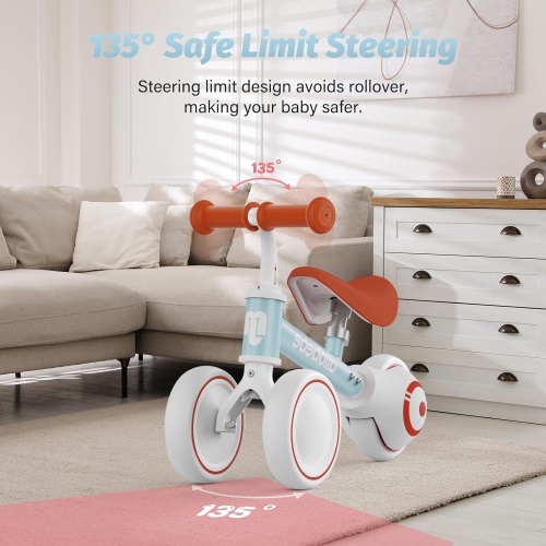 Draisienne de bébé, motos adorables pour tout-petits de 12-36 mois Cadeaux pour fille de 1 an pour faire passer bébé de debout à course avec siège