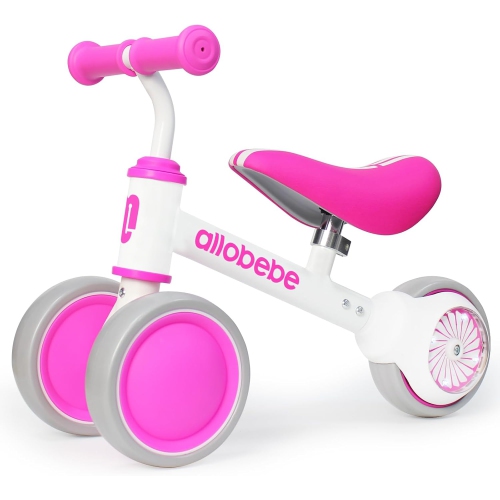 Draisienne de bébé, motos adorables pour tout-petits de 12-36 mois Cadeaux pour fille de 1 an pour faire passer bébé de debout à course avec siège