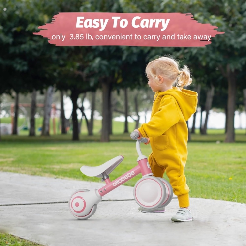 Draisienne de bébé, motos adorables pour tout-petits de 12-36 mois Cadeaux pour fille de 1 an pour faire passer bébé de debout à course avec siège