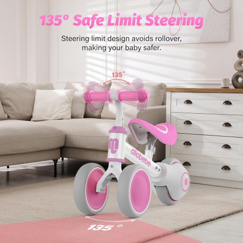 Draisienne de bébé, motos adorables pour tout-petits de 12-36 mois Cadeaux pour fille de 1 an pour faire passer bébé de debout à course avec siège