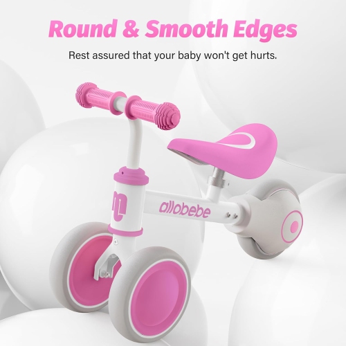 Draisienne de bébé, motos adorables pour tout-petits de 12-36 mois Cadeaux pour fille de 1 an pour faire passer bébé de debout à course avec siège