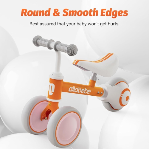 Baby Balance Bike, Cute Toddler Bikes 12-36 Months Gifts for 1 Year Old Girl Bike to Train Baby from Standing to Running with Adjustable Seat